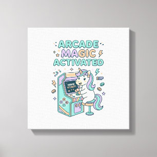 Lienzo Arcade de Unicornio Magia Activada Producto de Mod