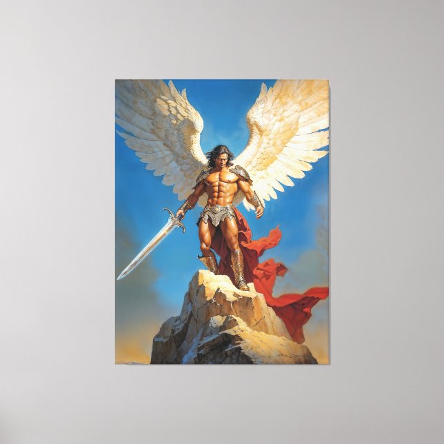 Lienzo Arcángel Miguel Luz de los Siete Cielos (Anverso)