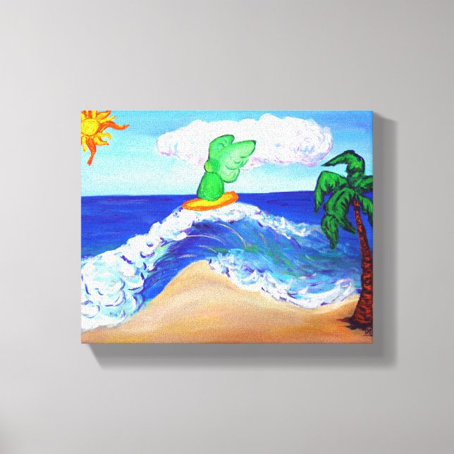 Lienzo ​ Archangel Raphael Surfing Wraplin Canvas Art (Anverso)