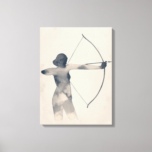 Lienzo Archeress Watercolor Silhouette (Anverso)