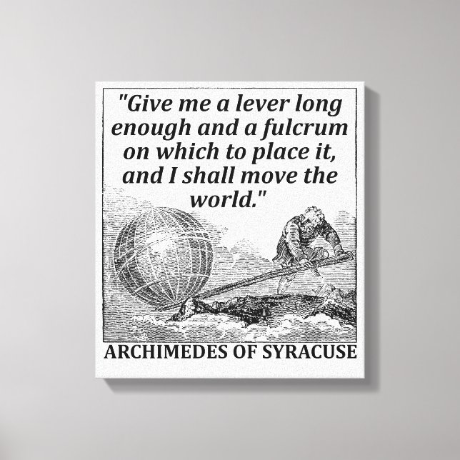 Lienzo Archimedes Lever (Anverso)