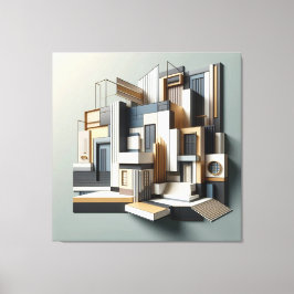 Lienzo Architectural Facade Abstraction