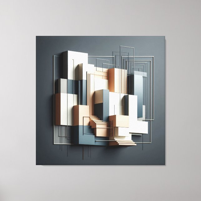 Lienzo Architectural Relief Structure (Anverso)