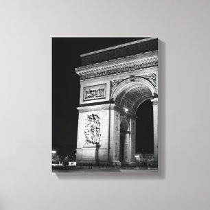 Lienzo Arco de Triunfo de noche en París