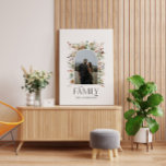Lienzo Arco fotográfico familiar acuarela barca botánica<br><div class="desc">Arco fotográfico familiar acuarela tela botánica elegante. Boda ideal,  aniversario,  cumpleaños o regalo de Navidades</div>