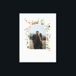 Lienzo Arco fotográfico familiar acuarela barca botánica<br><div class="desc">Arco fotográfico familiar acuarela tela botánica elegante. Boda ideal,  aniversario,  cumpleaños o regalo de Navidades</div>