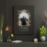 Lienzo Arco fotográfico familiar acuarela elegante botáni<br><div class="desc">Arco fotográfico familiar acuarela tela botánica elegante. Boda ideal,  aniversario,  cumpleaños o regalo de Navidades</div>