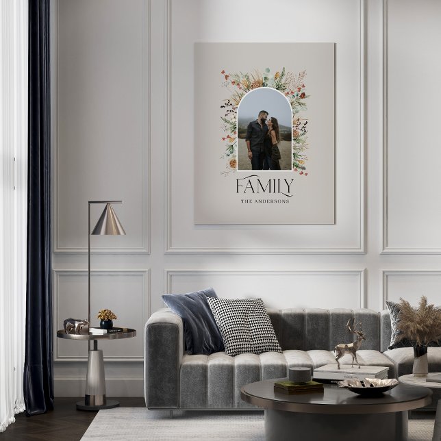 Lienzo Arco fotográfico familiar acuarela elegante botáni (Subido por el creador)