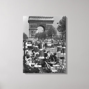 Lienzo Arco triunfal de París Francia Vintage