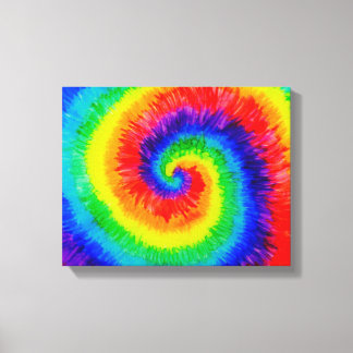 Lienzo Arcoiris con marea baja en tinta de alcohol