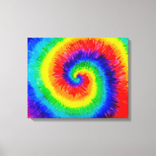 Lienzo Arcoiris con marea baja en tinta de alcohol
