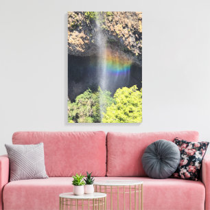 Lienzo Arcoiris de cascada