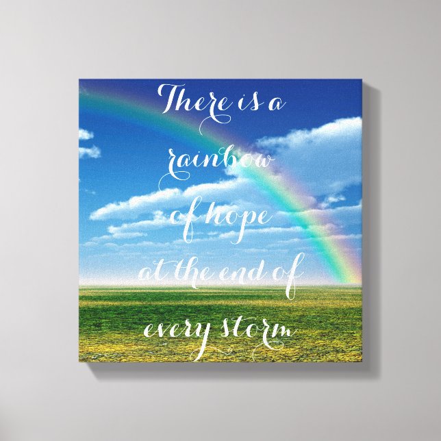 Lienzo Arcoiris de esperanza (Anverso)