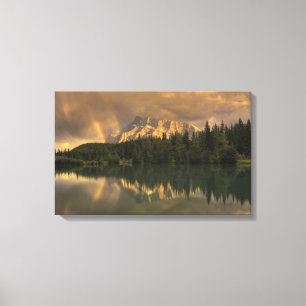 Lienzo Arcoiris en estanques en cascada