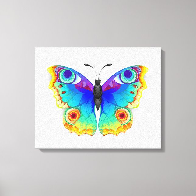 Lienzo Arcoiris mariposa Peacock Eye (Anverso)