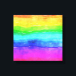 Lienzo Arcoiris pintado<br><div class="desc">Este diseño presenta una pintura de un arco iris de aspecto infantil con varios colores vivos. ¡Se pondrá una sonrisa incluso en la cara más sucia!</div>