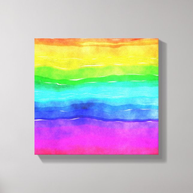 Lienzo Arcoiris pintado (Anverso)
