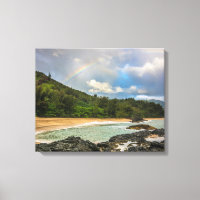 Arcoiris, playa Lumaha'i, Kauai, Hawaii Fotografía