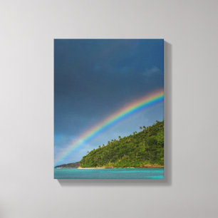Lienzo Arcoiris sobre la isla, Samoa Americana