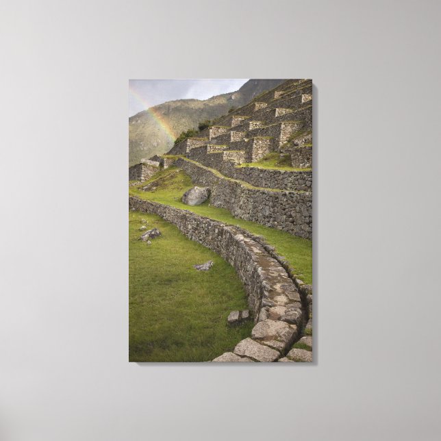 Lienzo Arcoíris sobre las terrazas agrícolas, Machu (Anverso)