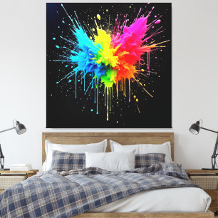 Lienzo Arcoiris Splash Powder Art
