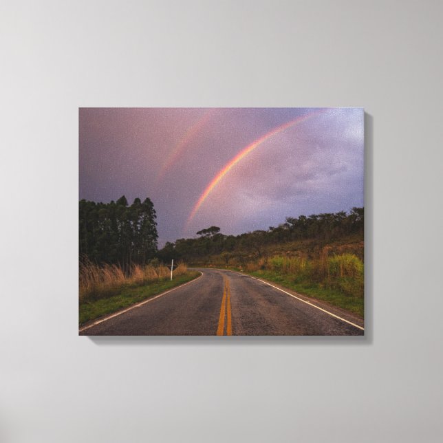 Lienzo Arcoiris Y Carretera (Anverso)