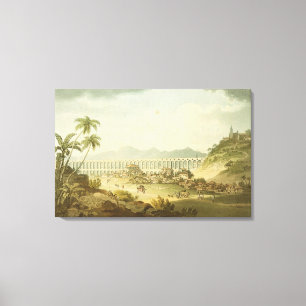 Lienzo Arcos de Carioco, o acueducto magnífico en Río d