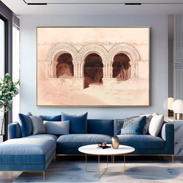 Lienzo Arcos de St. Georges de Boscherville (Arches of St. Georges de Boscherville)