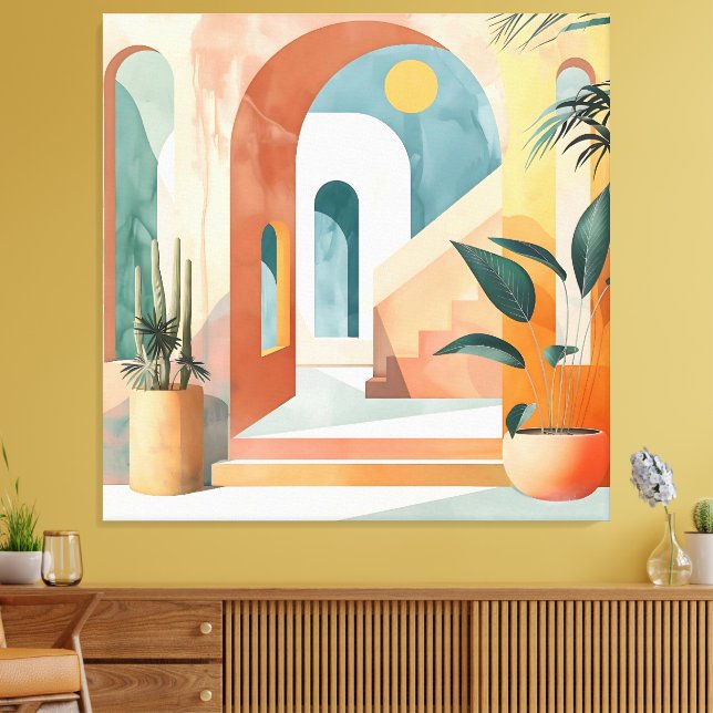 Lienzo Arcos del Desierto - Arquitectura abstracta modern (Insitu (Sala de estar))