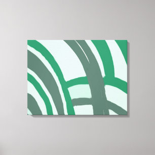 Lienzo Arcos en verde y gris
