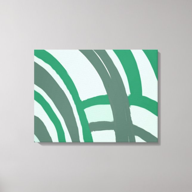 Lienzo Arcos en verde y gris (Anverso)