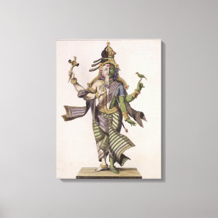 Lienzo Ardhanarishvara, del 'viaje Indes aux. y de un la