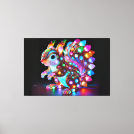 Lienzo Ardilla colorida - El capricho de la naturaleza en