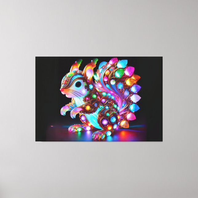 Lienzo Ardilla colorida - El capricho de la naturaleza en (Anverso)