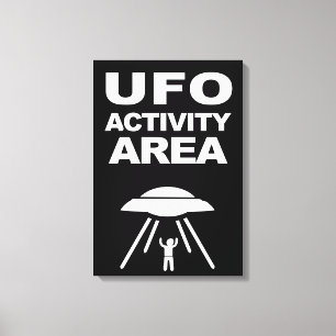 Lienzo área de actividad de OVNI, diseño geeky