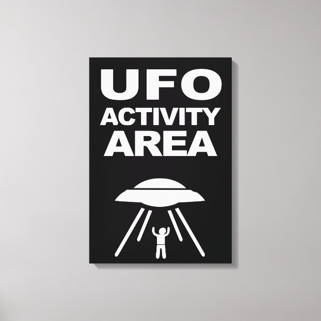 Lienzo área de actividad de OVNI, diseño geeky (Anverso)