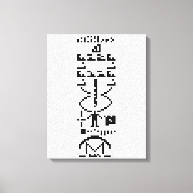 Lienzo Arecibo Binary Message 1974 (Anverso)