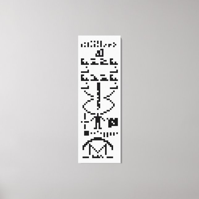 Lienzo Arecibo Binary Message 1974 (Anverso)