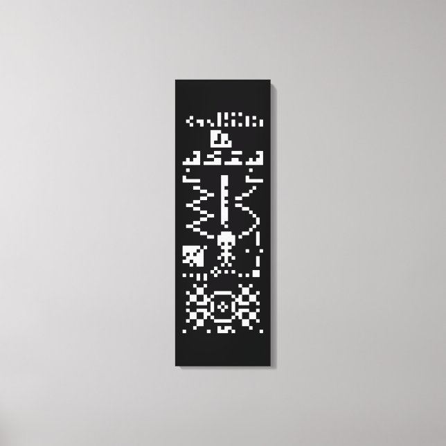 Lienzo Arecibo Binary Message Reply (Anverso)