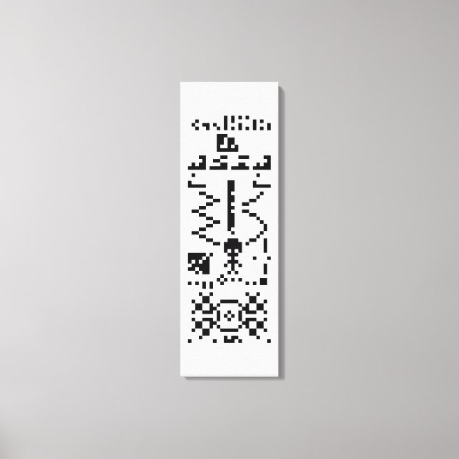 Lienzo Arecibo Binary Message Reply (Anverso)