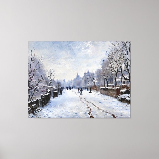 Lienzo Argenteuil cubierto de nieve (Anverso)
