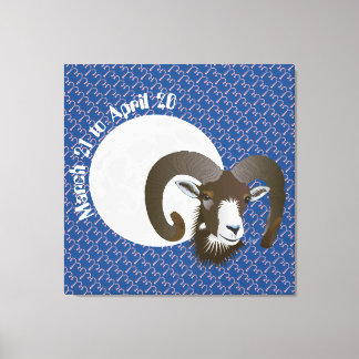 Lienzo Aries March 21 to el abril 20 Canvas