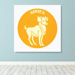 Lienzo Aries, Signo del Zodiaco, Horóscopo, Astrología