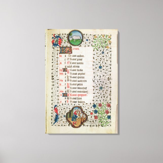 Lienzo Aries y un hombre talando árboles (Anverso)