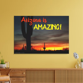 Lienzo "¡Arizona es asombrosa!" Cactus del desierto de So