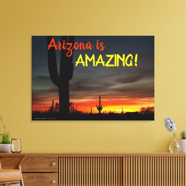 Lienzo "¡Arizona es asombrosa!" Cactus del desierto de So (Insitu (Sala de estar))