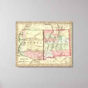 Lienzo Arizona, mapa de New México de Mitchell
