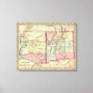 Lienzo Arizona, Nuevo México Mapa de Mitchell