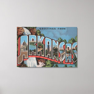 Lienzo Arkansas (escena) de la cascada - escenas grandes