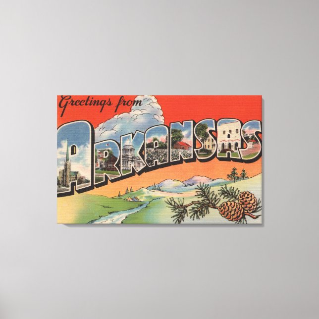 Lienzo Arkansas (escenario paisajístico) - Letra grande (Anverso)